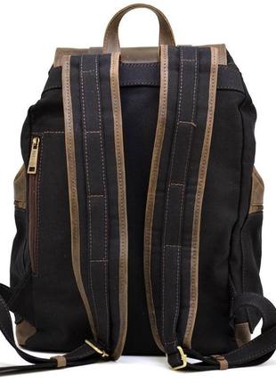 Рюкзак міський rac-0010-4lx із канвас і натуральної шкіри3 фото
