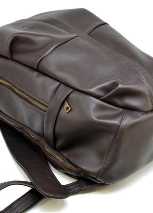 Мужской рюкзак из натуральной кожи коричневый gc-7340-3md tarwa6 фото