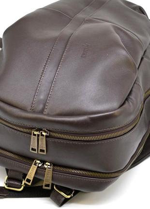 Мужской рюкзак из натуральной кожи коричневый gc-7340-3md tarwa5 фото