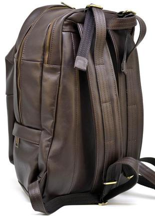 Мужской рюкзак из натуральной кожи коричневый gc-7340-3md tarwa3 фото