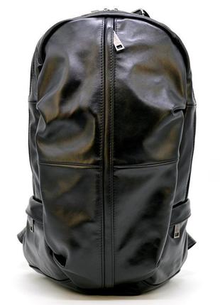 Мужской кожаный городской рюкзак tarwa ga-7340-3md черный2 фото