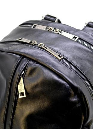 Мужской кожаный городской рюкзак tarwa ga-7340-3md черный7 фото