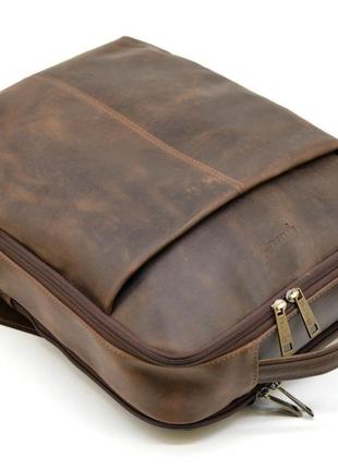 Кожаный мужской рюкзак коричневый rc-7280-3md4 фото
