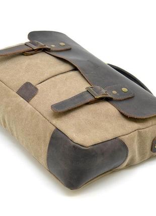 Чоловіча сумка-портфель мікс тканини канвас і шкіри rsc-3960-3md tarwa5 фото