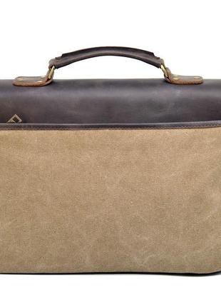Чоловіча сумка-портфель мікс тканини канвас і шкіри rsc-3960-3md tarwa4 фото
