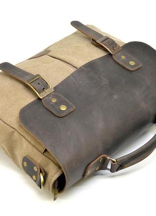 Чоловіча сумка-портфель мікс тканини канвас і шкіри rsc-3960-3md tarwa6 фото