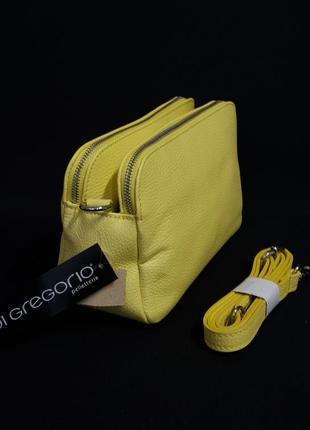 Сумочка сумка крос-боді фірми di gregorio італія 🇮🇹шкіра5 фото