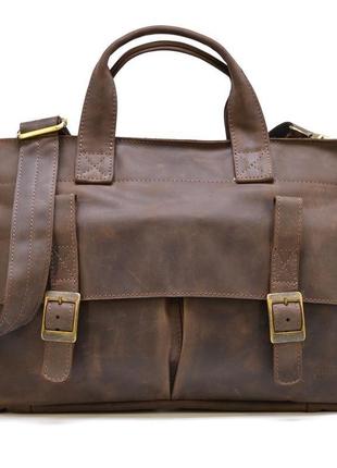 Мужская сумка портфель для ноутбука из кожи crazy horse rc-7107-1md tarwa8 фото