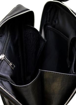 Кожаный рюкзак для ноутбука 15" дюймов ta-1240-4lx в черном цвете10 фото