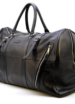 Спортивна, дорожня велика шкіряна сумка з наплечним ременем і подкладом tarwa 1633