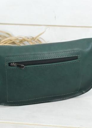 Женская кожаная сумка "модель №56 мини" кожа итальянский краст, цвет зеленый5 фото