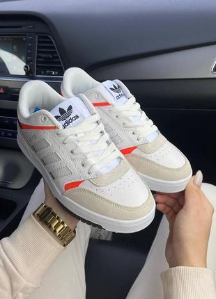 Adidas drop step low white beige