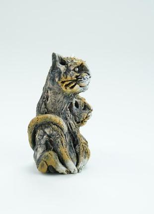 Статуетка мама кішка і кошеня сat figurine3 фото