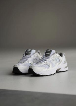 Крутезные кроссовки new balance 530 white silver3 фото