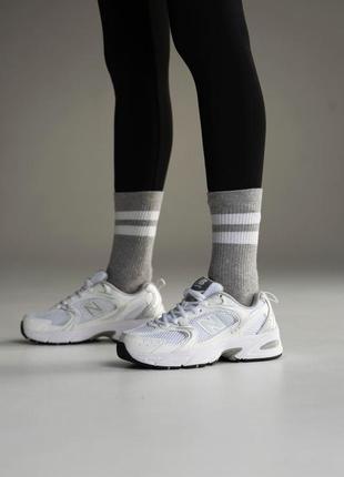 Крутезные кроссовки new balance 530 white silver5 фото