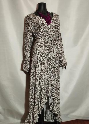 Оригинальное платье леопардовый принт# 502 фото