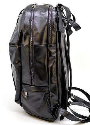 Чоловічий шкіряний рюкзак міський tarwa ga-7340-3md чорний3 фото