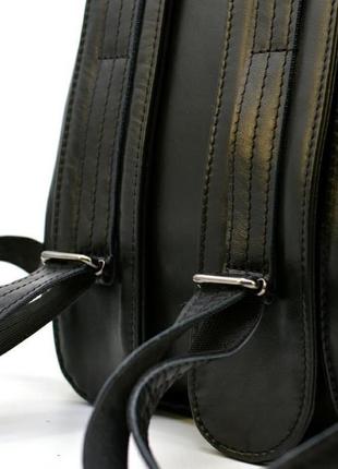 Чоловічий шкіряний рюкзак міський tarwa ga-7340-3md чорний6 фото