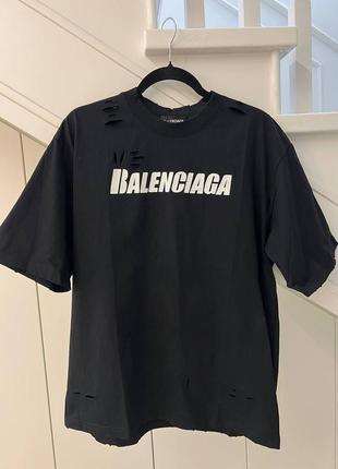 Черная футболка balenciaga1 фото