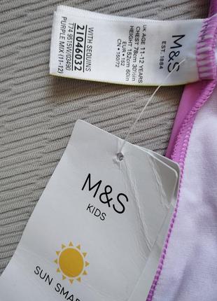 Суперовый слитный купальник с принтом из паеток на 11-12 лет на рост 152 см m&s7 фото