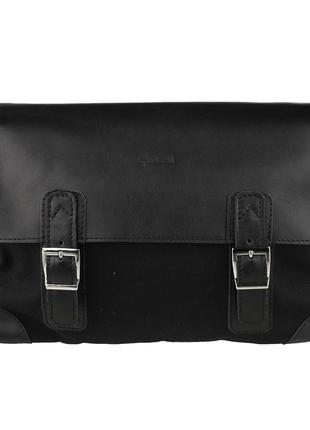 Canvas + leather кожаная сумка из канвас и кожи ag-6002-3md, tarwa1 фото