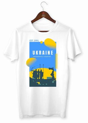 Футболка з патріотичним принтом "ukraine wonderful contry. україна чудова країна" push it