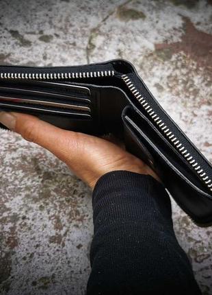 Шкіряний гаманець на блискавці з якорем, шкіряний гаманець ручної роботи подарунок моряку4 фото