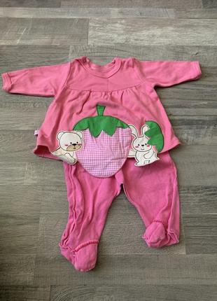 Пакет фірмових речей на немовля комплект костюм туніка чоловічки боліки3 фото