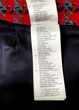 Sandro paris красная юбка мини из твида с пуговицами дешево быстрая продажа!8 фото