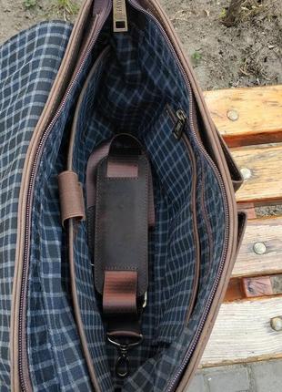 Портфель 💼 мужской кожаный tarwa 3960 из коричневой крейзи хорс4 фото