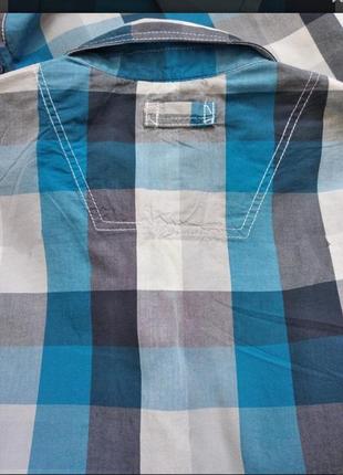 Рубашка в клетку tom tailor короткий рукав, размер l-xl7 фото