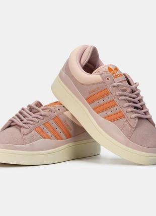 Adidas campus x bad bunny pink beige8 фото