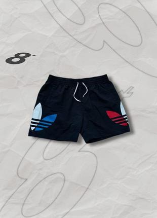 Нейлоновые шорты adidas big logo / big trefoil/ шорты adidas1 фото