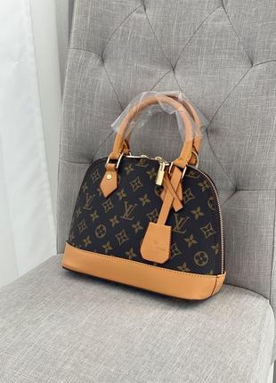 Сумка жіноча в стилі louis vuitton alma brown9 фото