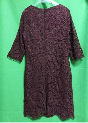 Плаття з натурального гіпюру в кольорі бордо marc cain6 фото