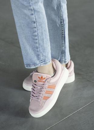 Adidas campus x bad bunny pink beige1 фото