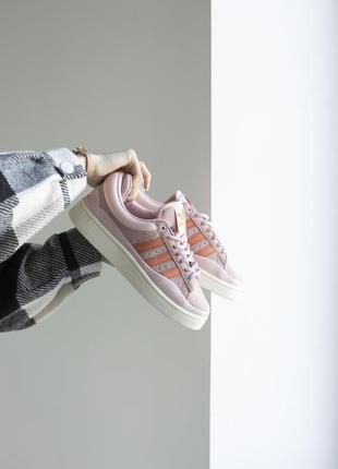 Adidas campus x bad bunny pink beige2 фото