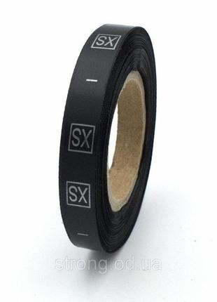 R-601 размерник пришивной xs 600шт. черный (синдтекс-0163)