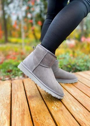 Ugg сlassic mini "grey"🆕 шикарные серые женские угги 🆕 купить наложенный платёж