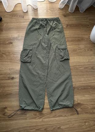 Широкі штани парашути/ широкі карго штани на утяжках (parachute pants)2 фото