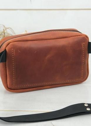 Женская кожаная сумка "модель №58" винтажная кожа, цвет коньяк4 фото