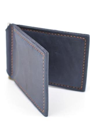 Кожаный зажим для денег  синий rk-rb-hold tarwa1 фото