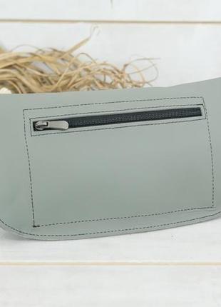 Женская кожаная сумка "модель №56 мини", кожа grand, цвет серый5 фото