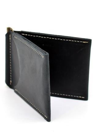 Кожаный зажим для денег черный raw-hold tarwa1 фото
