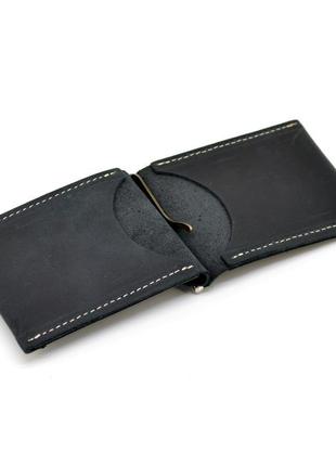Кожаный зажим для денег черный raw-hold tarwa3 фото