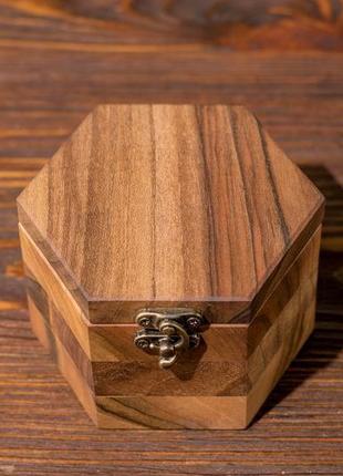 Деревянная мужская шкатулка для 1-х часов с деревянной крышкой | eb-16.1.27 фото