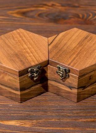 Коробка для хранения 2-х часов с деревянной крышкой на подарок | eb-16.2.22 фото
