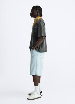 Вареная футболка серая zara new2 фото