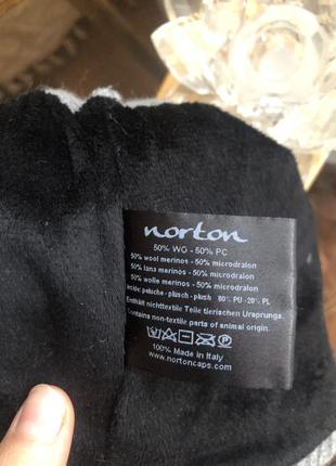 Тёплая шерстяная шапка с помпоном, натуральная шерсть , мех, италия5 фото