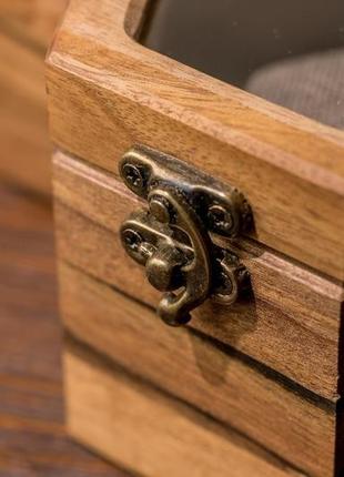 Шкатулка для 6-ти часов из дерева со стеклянной крышкой на подарок | eb-16.6.1